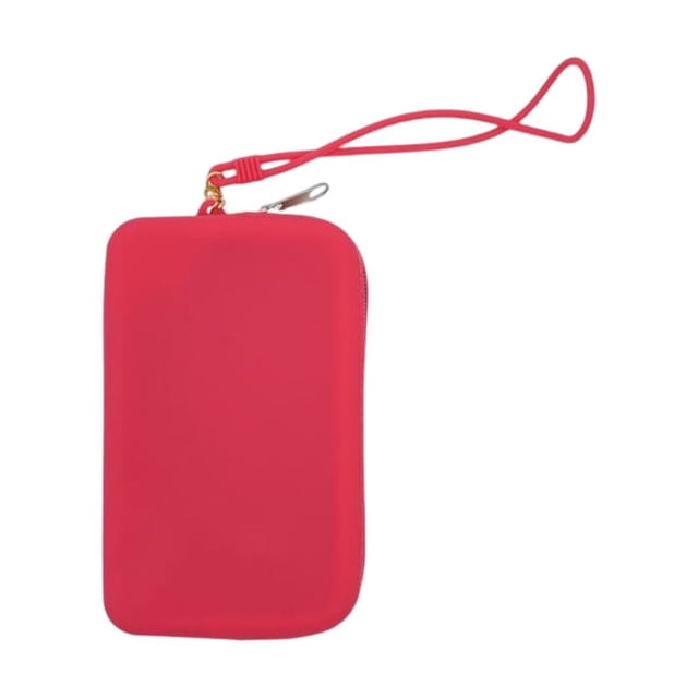 Langgg Rectangular Wallet Zippered Lock Waterproof Storage Bag Large Capacity Rope Carrying Handbags Phone Chain Bracelet Red