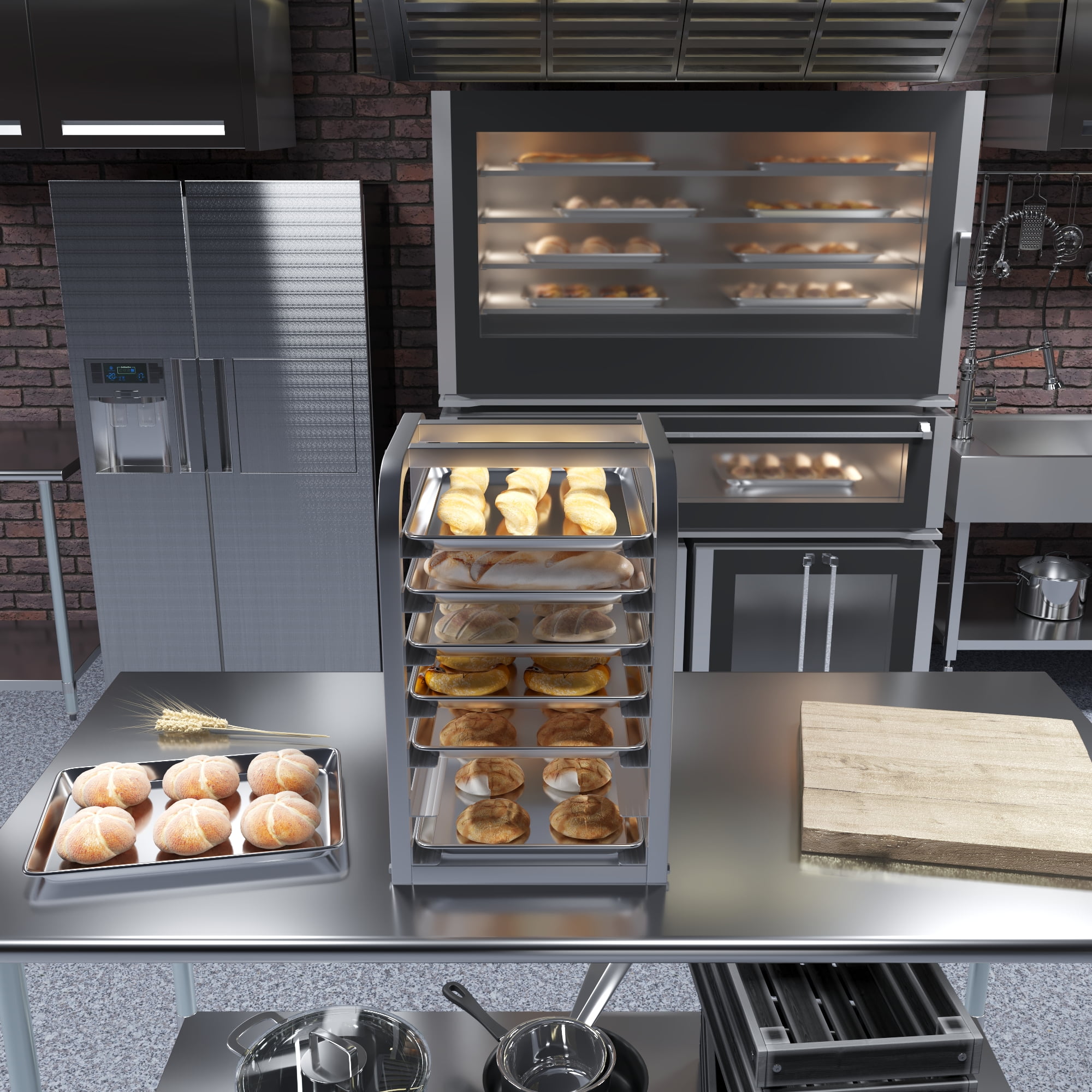 Pack of 12 | Size 13 in. x 18 in. Half Size Aluminum Bun / Sheet Pan | Ideal for baking, roasting, cooling, prepping, or storing – a must-have in restaurants, bakeries, and busy kitchens.