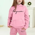 thumbnail image 2 of Tween Outfits for Girls Sets Winter Hoodie Joggers Comfy Casual Kids Print Fall Girls Clothing Sets Light Pink Size 10-11T, 2 of 4