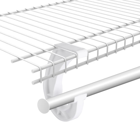 Ebaokuup 4-Pack Closet Rod Support Brackets, 3/4" J-Shaped Shelf Holders for Hanging Rods