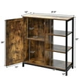 thumbnail image 3 of Pemberly Row Storage Cabinet Multipurpose Freestanding Cupboard in Brown/Black, 3 of 11