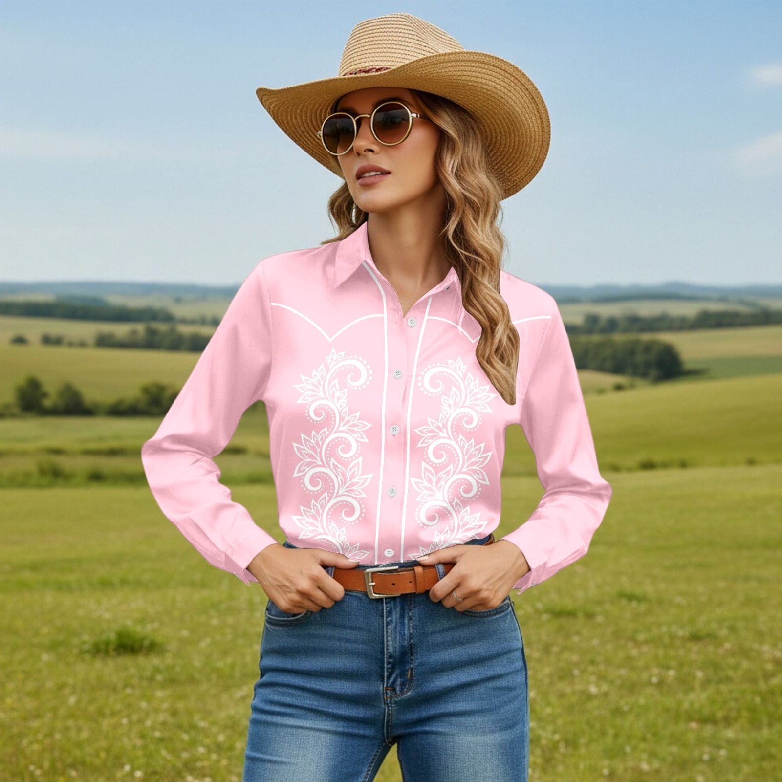 Jessica Simpson Women's Cropped Denim Western Shirt, Sizes XS-XL