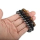 thumbnail image 5 of Pulsera con cuentas Unique Bargains Pulseras elásticas ajustables para hombres mujeres Tono negro, 5 of 7