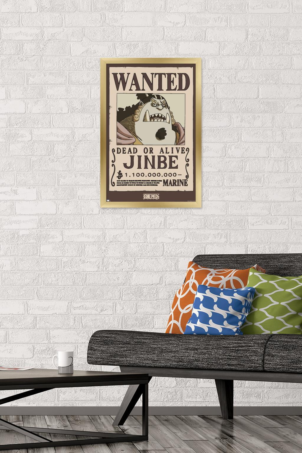 JIN ポスター30.5×41 Amazon.com: One Piece - Jinbe Wanted Poster Wall Poster, 34L