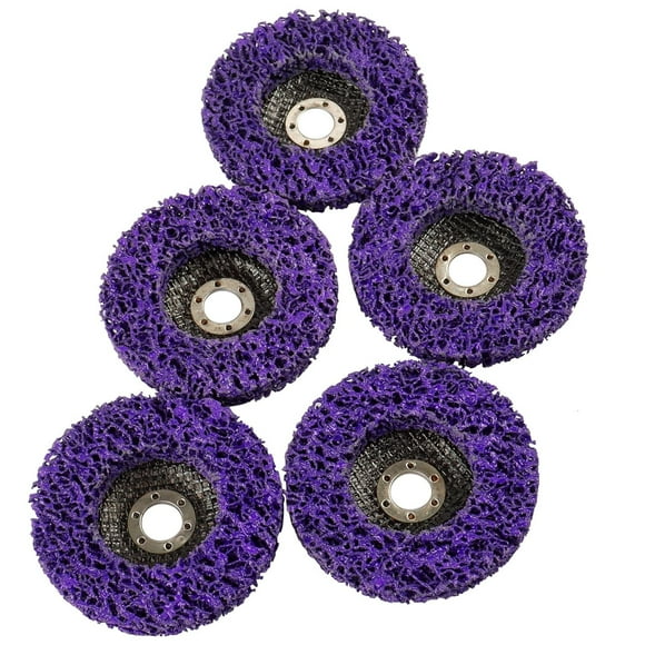 shiyou-5 Pcs Grinding Discs, 4'' x 5/8'' Stripping Wheel for Angle Grinder, Strip Discs, Easier and Faster to Strip Old Primer, Paint, Rust from Wood Metal