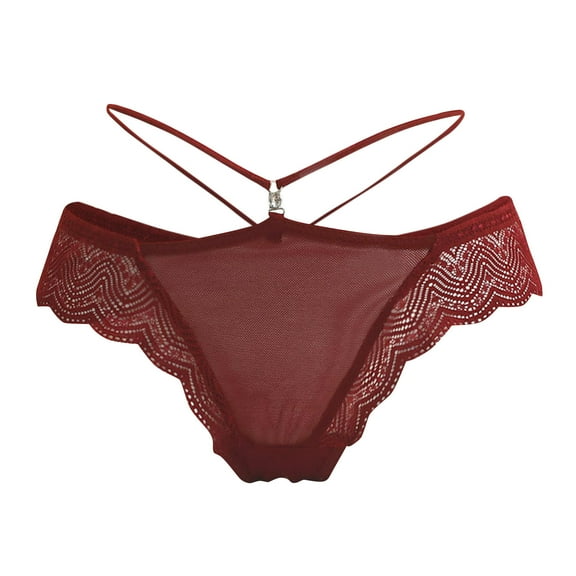 Bigersell Womens Boxers Underwear Clearance Plus Size Cotton Underwear Women G-Strings Panty Style P-256 Nylon Brief Panties Plus Size Thongs Briefs Mid Waist Women's Bikini Panties Wine One Size