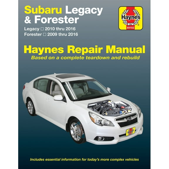 Subaru Legacy (10-16) & Forester (09-16) Haynes Repair Manual ^