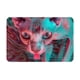thumbnail image 1 of Balery Psychedelic Hairless Cat Felpudo de franela, resistente a las manchas y a la decoloración, para uso interior y exterior, fácil de limpiar, 40 x 60 cm, 1 of 7