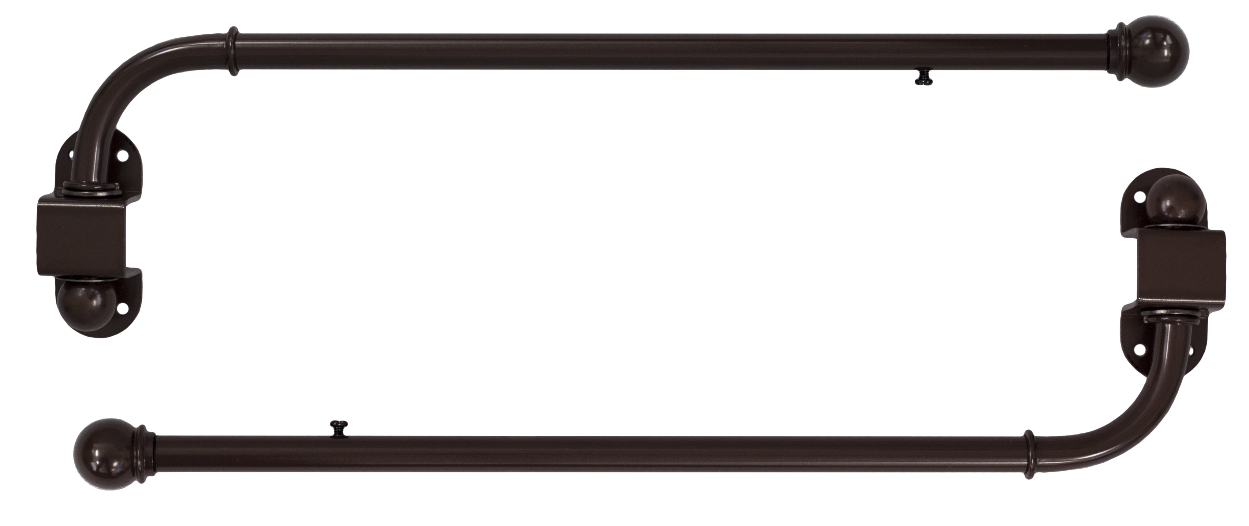 Urbanest 1/2” Adjustable Wall Mounted Swing Arm Rods 14"24", Oil