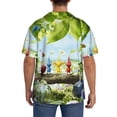 thumbnail image 3 of Saiise Pikmin Mens Front Pocket Hawaiian Shirts Casual Floral Shirts Short Sleeve Button Down Beach Tropical Shirts, 3 of 6
