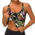 thumbnail image 3 of Fuzoiu Watercolor Tropical Flowers Print Women's Sports Vest,U-Back Sports Tank,Gym Vests,Athletic Sleeveless Shirts,Exercise Undershirts,Yoga, Gym, and Dance Wear-Medium, 3 of 8