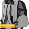 thumbnail image 4 of KOPEKS Deluxe Backpack Pet Travel Carrier with Wheels - Heather Gray - Approved by Most Airlines - Large, 4 of 6