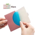 thumbnail image 4 of Paquete de 50 hojas absorbentes de aceite Qarigey para control de aceite facial hombres y mujeres 10x7cm, 4 of 5