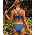 thumbnail image 2 of Charmo Womens Triangle Bikini Set 2 Piece Swimsuit Strappy Bathing Suits, 2 of 4