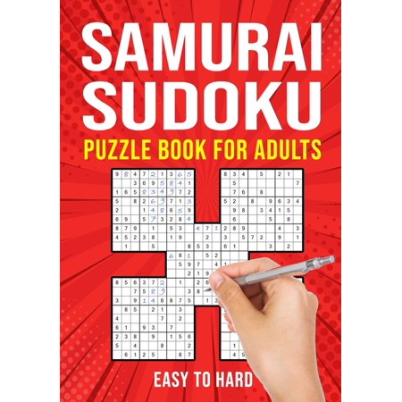 Samurai Sudoku Puzzle Books for Adults: Japanese Math Puzzle Logic Book Easy to Hard 90 Puzzles, (Paperback)