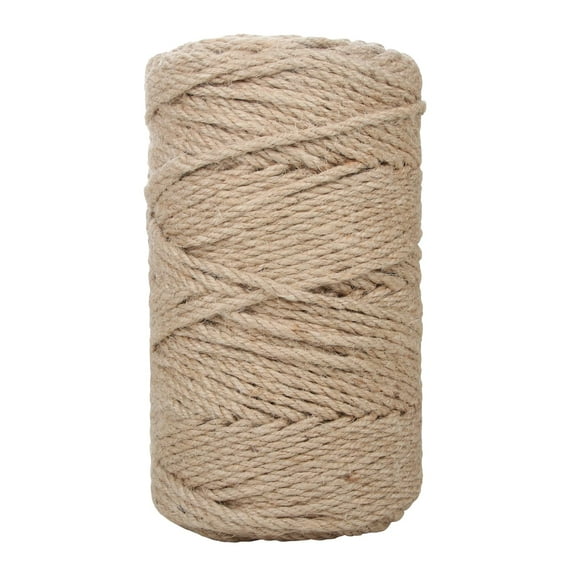 Jute Twine 3 mmx109 Yard 3 Strand, Munzong Natural Handmade 3 Twisted Burlap Twine String for Crafts, Garden Hemp Rope for DIY Knitting Plant Hanger Gift Wrapping Bundling Packing Gardening Decor 100m