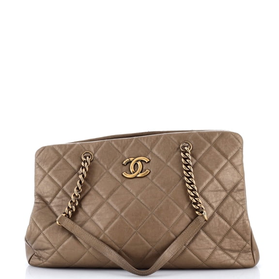 Pre-Owned CC Crown Tote Quilted Leather Medium By Rebag