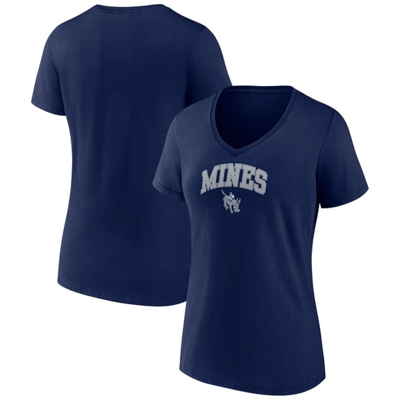 Women's Navy Colorado School of Mines Orediggers Campus V-Neck T-Shirt