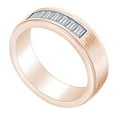 thumbnail image 3 of AFFY 0.66 Carat (Cttw) Baguette Shape White Natural Diamond Men's Engagement Wedding Band Ring 14k Solid Rose Gold Ring Size-10.5, 3 of 3