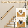 thumbnail image 3 of Pasamanos de madera para escaleras de 2 pies barandas de mano para escaleras interiores y exteriores soporte de pared antideslizante resistente barra, 3 of 7