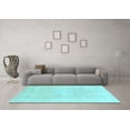 thumbnail image 3 of Ahgly Company Indoor Square Abstract Light Blue Modern Area Rugs, 4' Square, 3 of 4