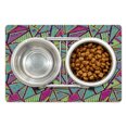thumbnail image 1 of Abstract Pet Mat for Food and Water, Colorful Grunge Composition of Abstract Shapes with Dots Stripes and Triangles, Non-Slip Rubber Mat for Dogs and Cats, 18" X 12", by Ambesonne, 1 of 2
