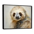 thumbnail image 2 of Designart "Pensive Tree Dweller" Sloth Floater Framed Canvas Art Print, 2 of 5