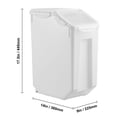 thumbnail image 4 of 4.5Gallon Rice Storage Container, Capacity 40 L, 5Gallon/20L x2 Capacity Large Dog Food Dispenser Bin, 2 Pack, Detachable, for garages, workshops, fabrication shops, repair bays, and job sites, 4 of 7