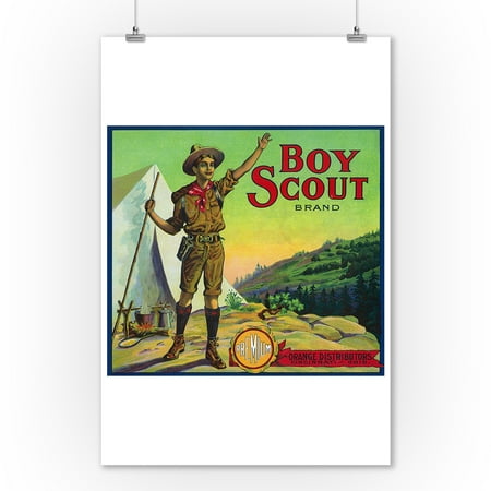 Patio Rooms Cincinnati Ohio Cincinnati, Ohio - Boy Scout Brand Citrus - Vintage Label (9x12 Art Print, Wall Decor Travel Poster) ()