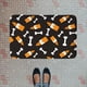 thumbnail image 5 of Felpudo de Halloween, alfombra suave, decoración de Halloween, alfombra absorbente Huesos negros, 5 of 7
