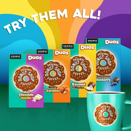 The Original Donut Shop - Duos Coconut + Mocha K-Cup Pods, 24 Count