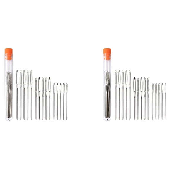 2X Darning Needle Big Eye Sewing Needle in Transparent Tube, Darning Needle for , Crochet and Yarn Knitting