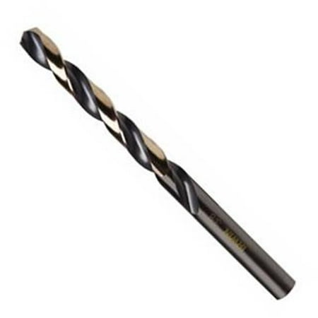 

41 in. Black and Gold HSS Fractional Straight Shank Jobber Length Drill Bit
