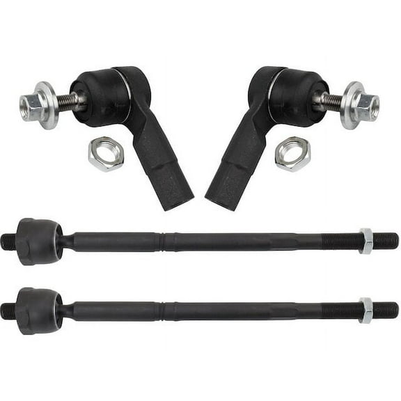 Front Inner and Outer Tie Rod End Set 4 Piece - Compatible with 2014 - 2018 Jeep Cherokee 2015 2016 2017