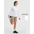 thumbnail image 6 of BALEAF Women's Sun Shirts UPF 50+ Mesh Back Lightweight Breathable Long Sleeve Shirt SPF Hoodie for Fishing Hiking White L, 6 of 7