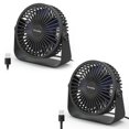 thumbnail image 1 of Ventilador de escritorio FARADAY USB de 5 pulgadas, 3 velocidades, rotación de 360°, negro, 1 of 7