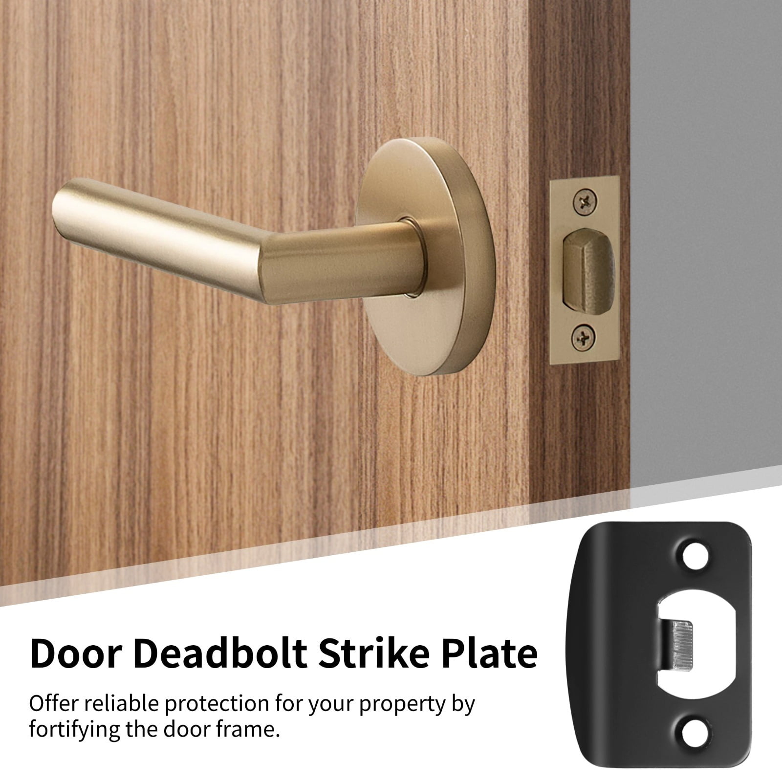 Manillas Puertas Interior Placas De Refuerzo Para Cerradura (2