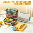thumbnail image 6 of Lunch Box With Fork, Spoon Large Capacity Lunch Container Compartments Storage Containers Microwave Safe, 6 of 8