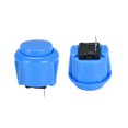 thumbnail image 2 of Interruptor de botón pulsador momentáneo redondo de 23 mm para juegos de arcade, azul, 10 piezas, 2 of 5