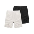 thumbnail image 3 of COOFANDY Men's Flat Front Linen Shorts Lightweight Drawstring Summer Beach Shorts, 3 of 5