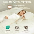 thumbnail image 5 of Heated Mattress Pad Twin XL, Electric Mattress Pad with 9 Heat Settings, Memory Function, Fast Heating, 1-12 Hours Auto Off, Deep Pocket, Machine Washable, 39"x 80", White, 5 of 7
