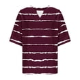thumbnail image 3 of fatyb Summer Tops for Women V Neck Button T Shirts Short Sleeve Casual Loose Womens Blouses Tee, 3 of 5