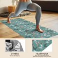 thumbnail image 4 of Green Butterfly Pattern Hot Yoga Mat Towel Non Slip for Hot Yoga - Quick-Drying Yoga Mat Cover with 4 Corner Pockets with Travel Bag - Hot Yoga Towel Non Slip Grip Moisture Wicking Sweat 70"x26", 4 of 6