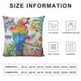 thumbnail image 5 of Orinice  Throw Pillow Cover Watercolor Patterns Parrot and Exotic Flowers Butterfly Hawaiian Tropical  Pillowcase Home Decorative Square Pillow Case Cushion Cover White, 5 of 5
