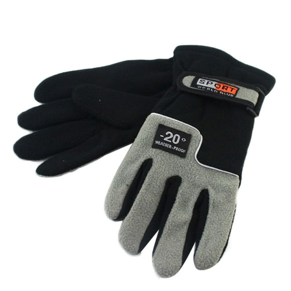 asddcavvf Adult Women Men's Warm Gloves Outdoor Ski Riding Gloves Windproof And Fleece Gloves Black Ash