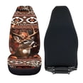 thumbnail image 6 of XYZCANDO Breathable Car Interior Decor Truck Auto Sedan, Easy Install Soft Car Seat Covers 2pc Polyester Deer Fall, 6 of 10