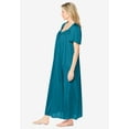 thumbnail image 3 of Only Necessities Plus Size Long Silky Lace-Trim Gown, 3 of 4