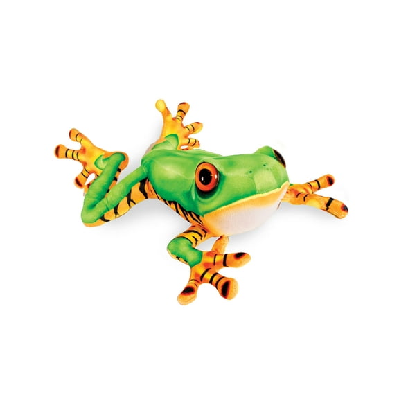 Real Planet 15" Tiger Legged Tree Frog Realistic Stuffed Animal, Tropical Jungle Frog Plush Toy & STEM Learning Gift for Birthday Boys & Girls