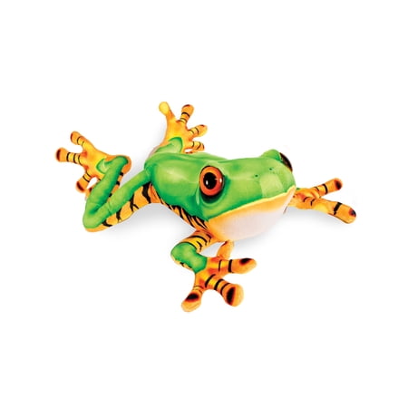 Real Planet 15 Tiger Legged Tree Frog Realistic Stuffed Animal Tropical Jungle Frog Plush Toy & STEM Learning Gift for Birthday Boys & Girls