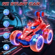 RC Cars Remote Control Car Toys for Boys 3 4 5 6 7 8 9 10 Year Old Girl Boys, 2.4Ghz Fast Stunt with Cool Light for Kids Birthday Chritmas